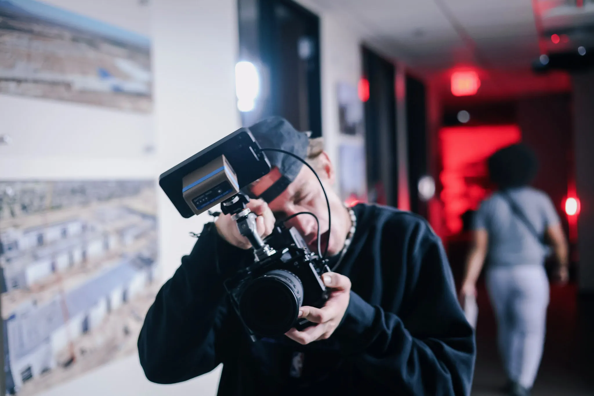 Kevin Reddell on set